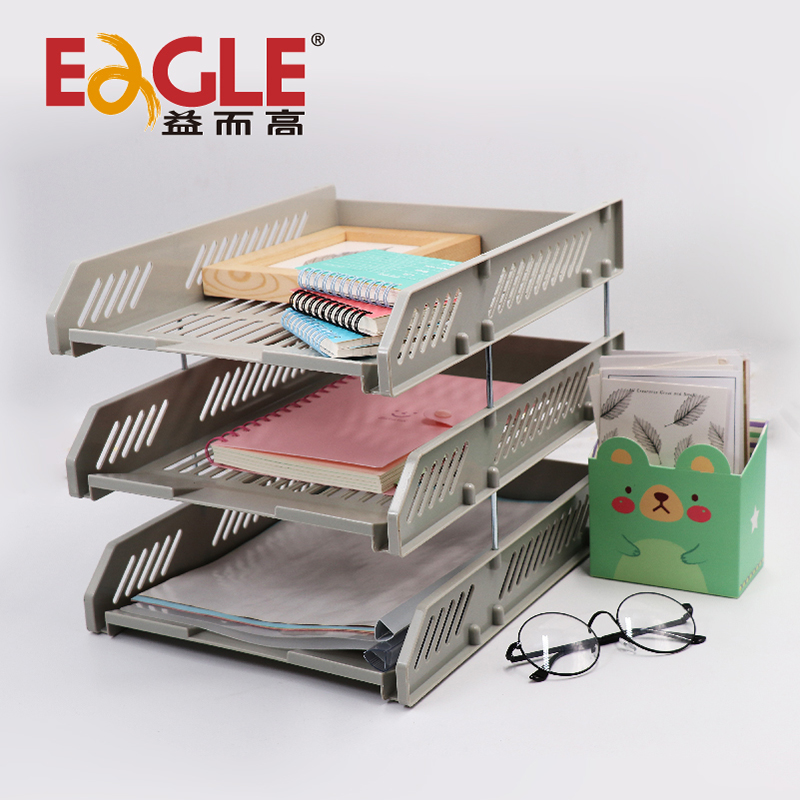 EAGLE/益而高 三层文件架 9323 (灰色) 单位:个
