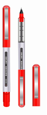 DELI/得力 宝珠笔 S656 红色 0.5mm 12支/盒 单位:支