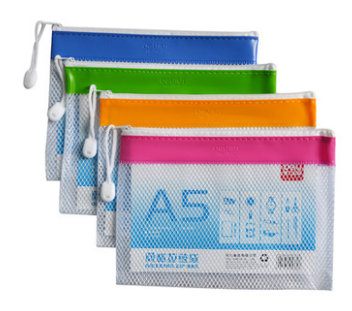DELI/得力 网格拉链袋 5832 混色 单位:只