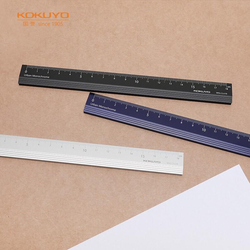 KOKUYO/国誉 直尺 WSG-CLU18D 黑色 18cm 单位:把