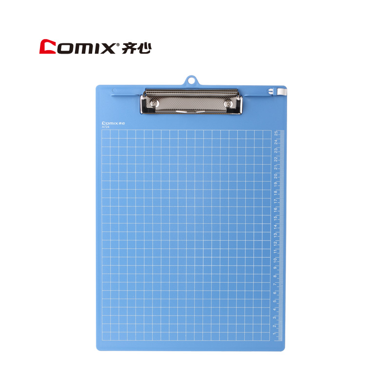 COMIX/齐心 便携式书写板夹 A724 (蓝)-竖式A4 单位:个