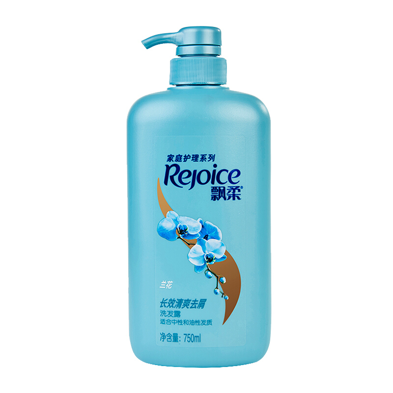 REJOICE/飘柔 洗发露 兰花长效清爽去屑 750ml 单位:瓶