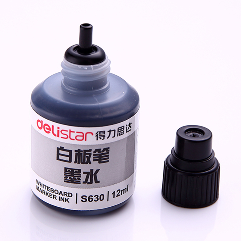 DELI/得力 白板笔墨水 S630 黑色 12ml 单位:瓶