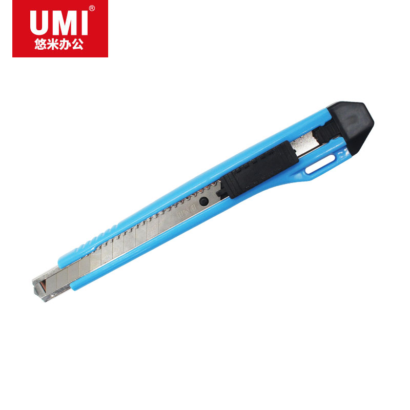 UMI/悠米 塑料美工刀 B02002B 小号 蓝 单位:把