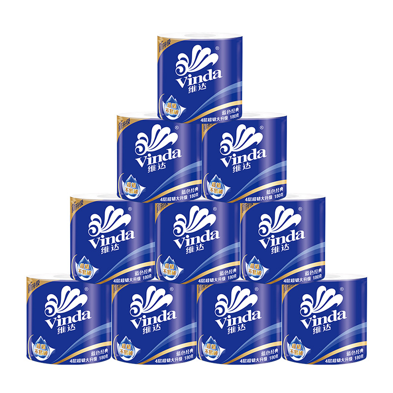 VINDA/维达 卷筒卫生纸 V4028-A 蓝色经典 180克 单位:卷