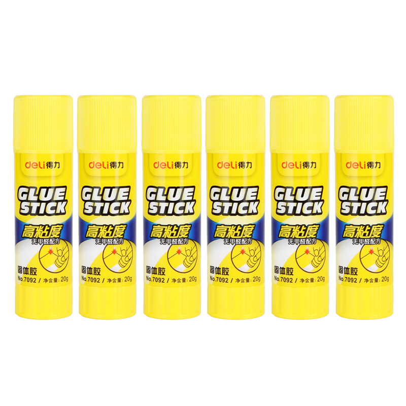 DELI/得力 固体胶 6371 白色 20g×6支 单位:盒