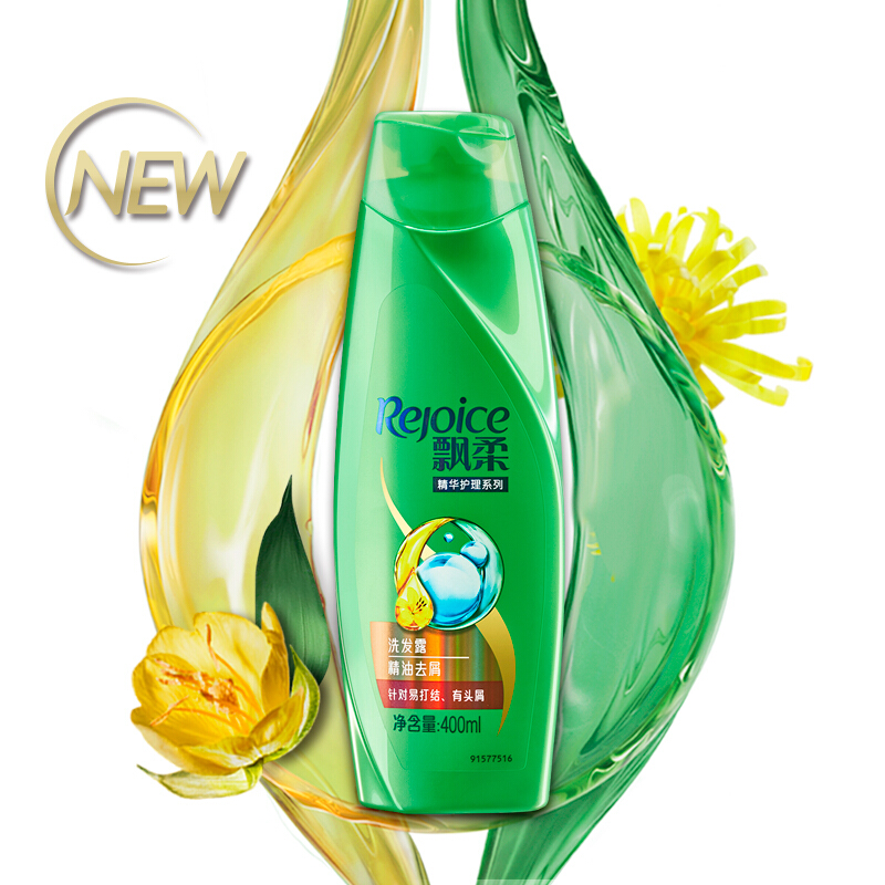 REJOICE/飘柔 洗发露 精油去屑 400ml 单位:瓶