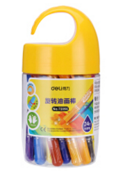 DELI/得力 旋转油画棒 72056 混色 单位:桶