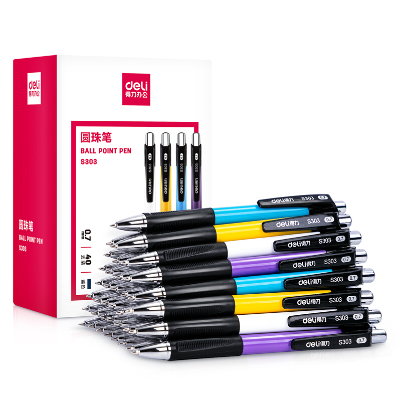 DELI/得力 圆珠笔 S303 蓝色 单位:支