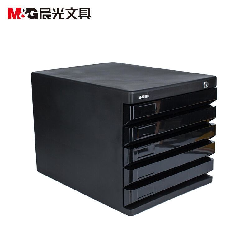 M&G/晨光 五层带锁文件柜 ADM95298 黑色 单位:个
