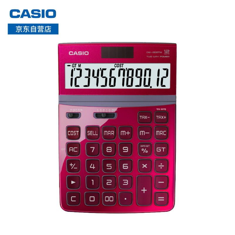 CASIO/卡西欧 计算器 DW-200TW-RD 红色 单位:只