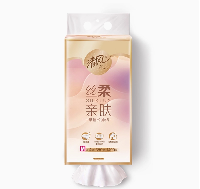 BREEZE/清风 抽纸 BG35MSX 丝柔系列 4层350抽/包 单位:箱