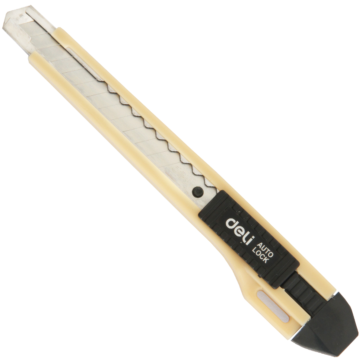 DELI/得力 美工刀 2031 灰白 产品尺寸;145*27mm 刀片尺寸：80mm*9mm*0.4mm 单位:把