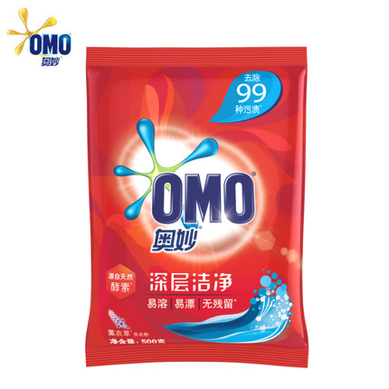 OMO/奥妙 洗衣粉 深层洁净洗衣粉500g 单位:袋