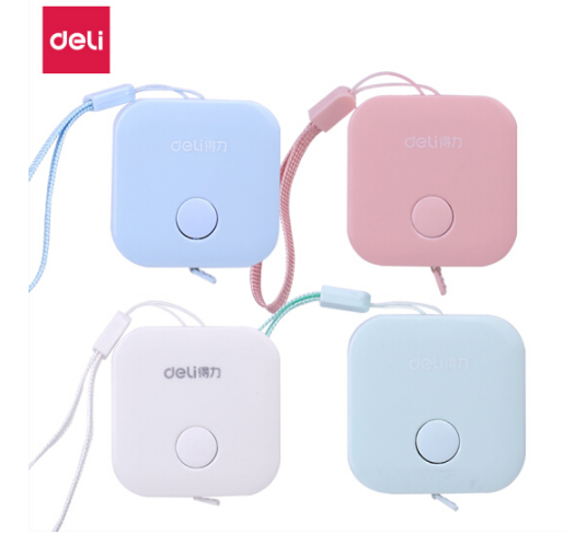 DELI/得力 皮卷尺 79650 混色 7mm*1.5m 单位:把