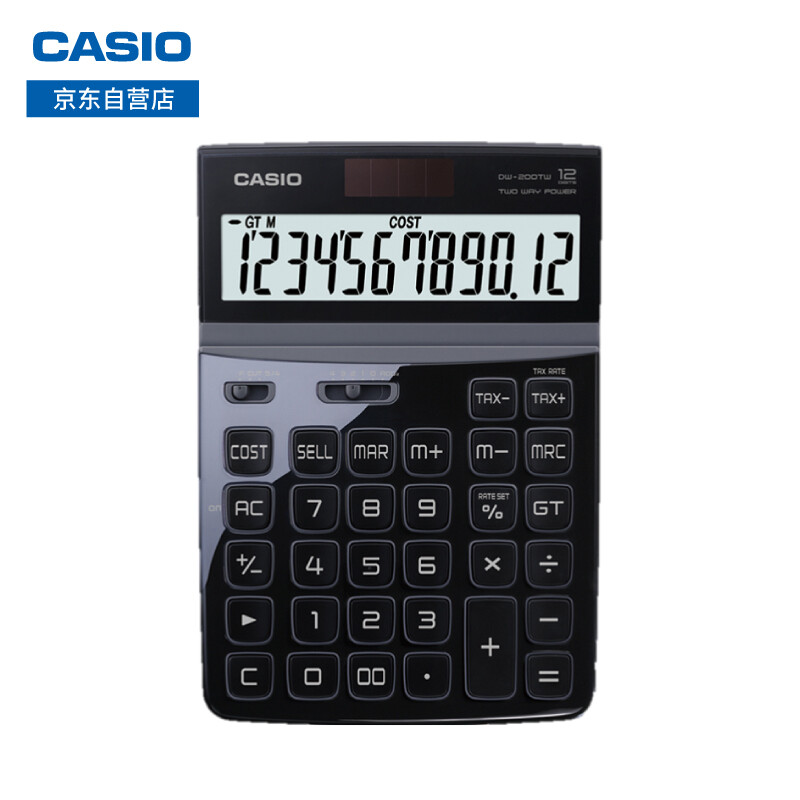 CASIO/卡西欧 计算器 DW-200TW-BK 黑色 单位:只