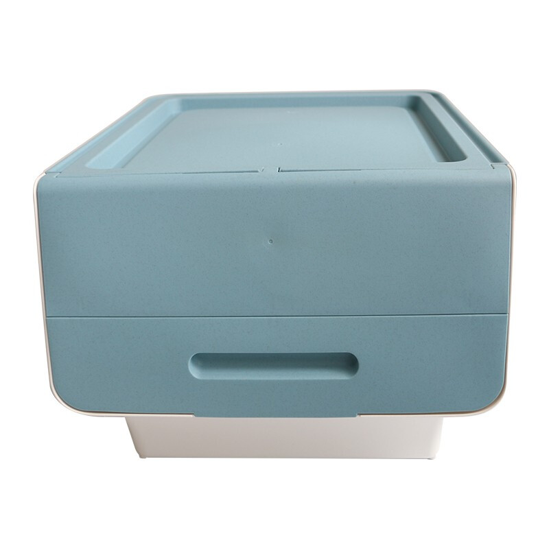 CHAHUA/茶花 斜翻盖储物箱 2886 (蓝、咖啡、黄、红颜色随机) 中号 45.5*28.5*31cm 单位:个