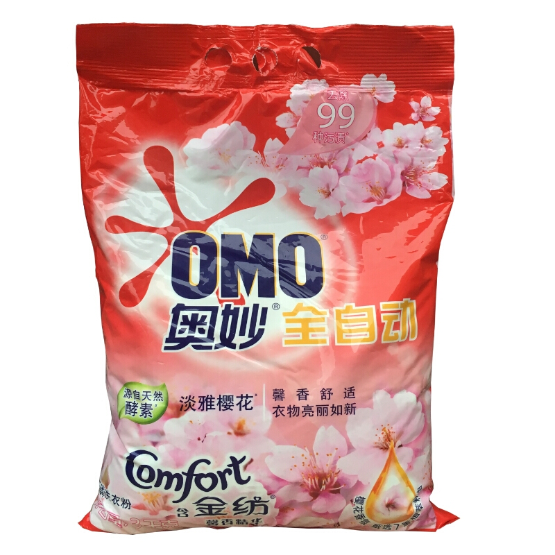 OMO/奥妙 18含金纺樱花洗衣粉 18含金纺樱花洗衣粉 3kg 单位:袋
