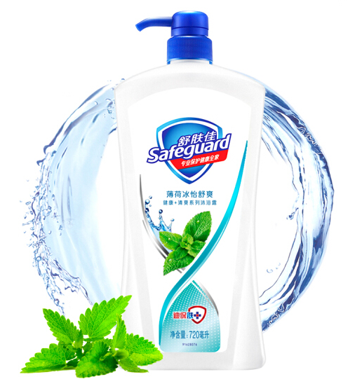 SAFEGUARD/舒肤佳 沐浴露 薄荷冰怡舒爽 720ml 单位:瓶