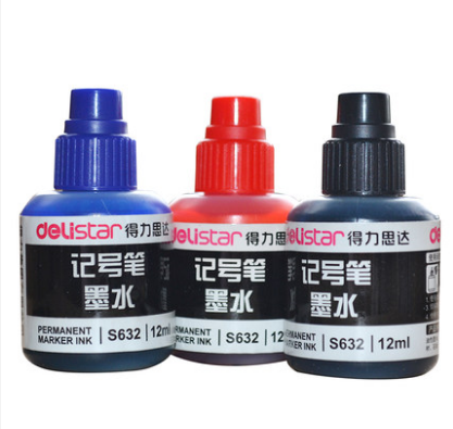 DELI/得力 记号笔墨水 S632 蓝色 12ml 单位:瓶