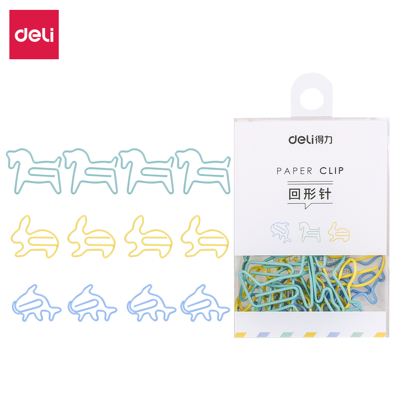 DELI/得力 回形针 0056 混色 单位:盒