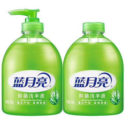 LYL/蓝月亮 洗手液 0119 芦荟(压嘴500g+不压嘴500g) 单位:组
