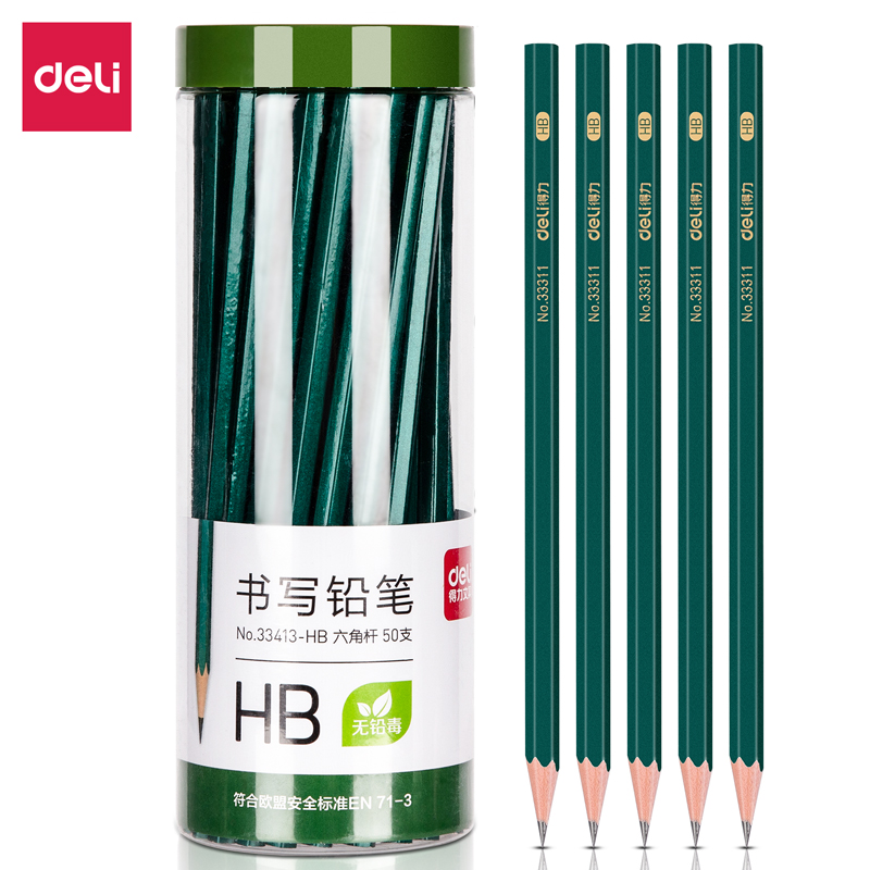 DELI/得力 铅笔 33413-HB 混色 单位:桶