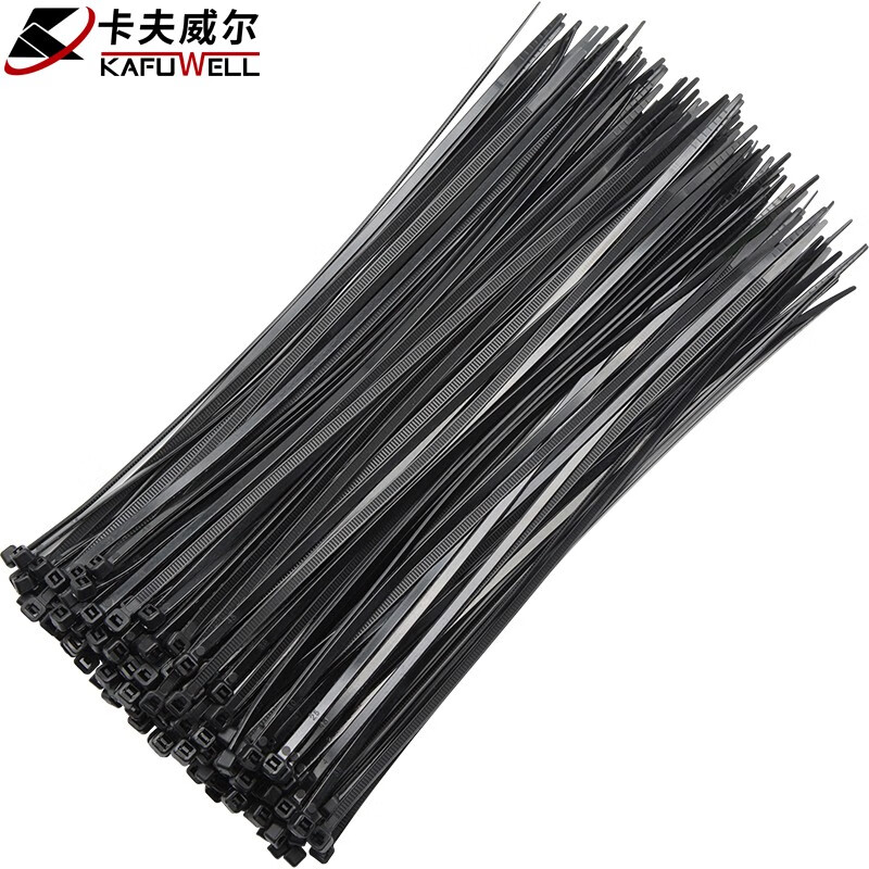 KAFUWELL/卡夫威尔 自锁式尼龙扎带 OT3034G 4.8*200 50支装 黑色 单位:包