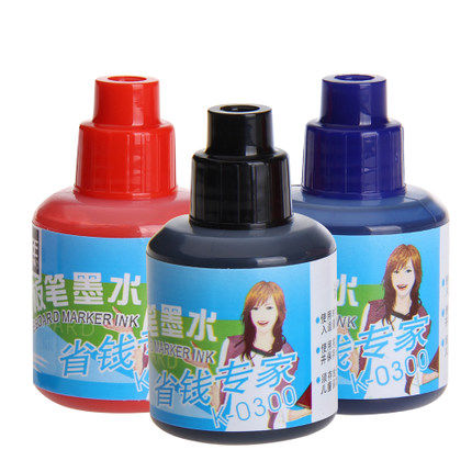 GENVANA/金万年 圆筒直瓶白板笔墨水 K-0300-003 红 20ml 单位:瓶