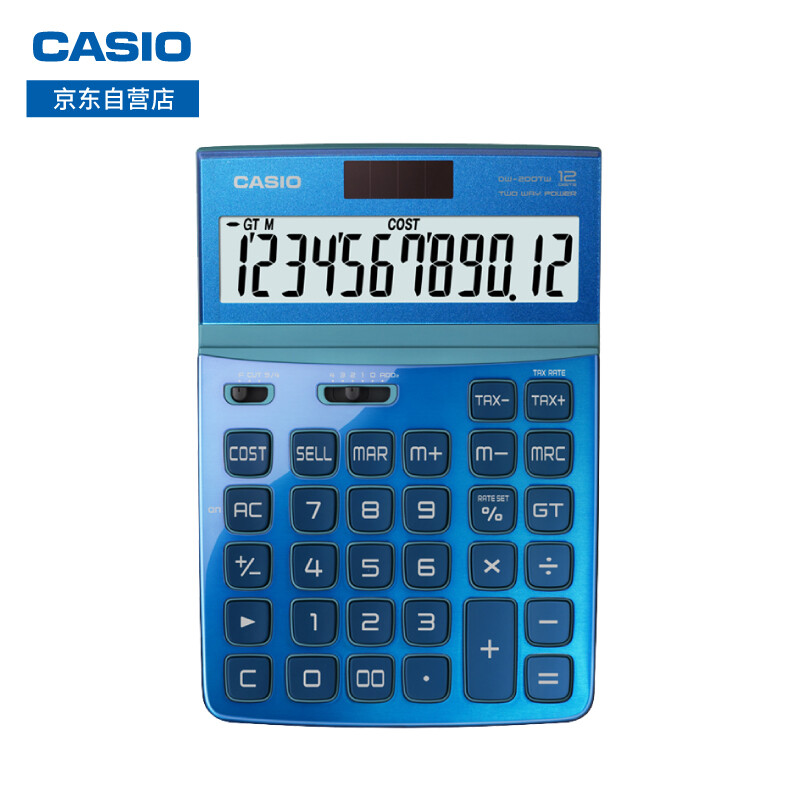 CASIO/卡西欧 计算器 DW-200TW-BU 蓝色 单位:只