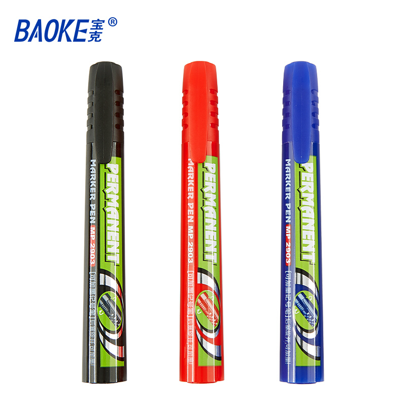 BAOKE/宝克 可加墨记号笔 MP-2903A 黑色 书写幅度：2mm 12支/盒 单位:支