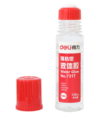 DELI/得力 液体胶 7317 红色 100ml 单位:瓶