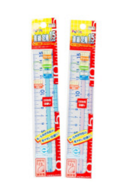KOKUYO/国誉 透明直尺 GY-GBA110B 透明蓝色 15cm 单位:把