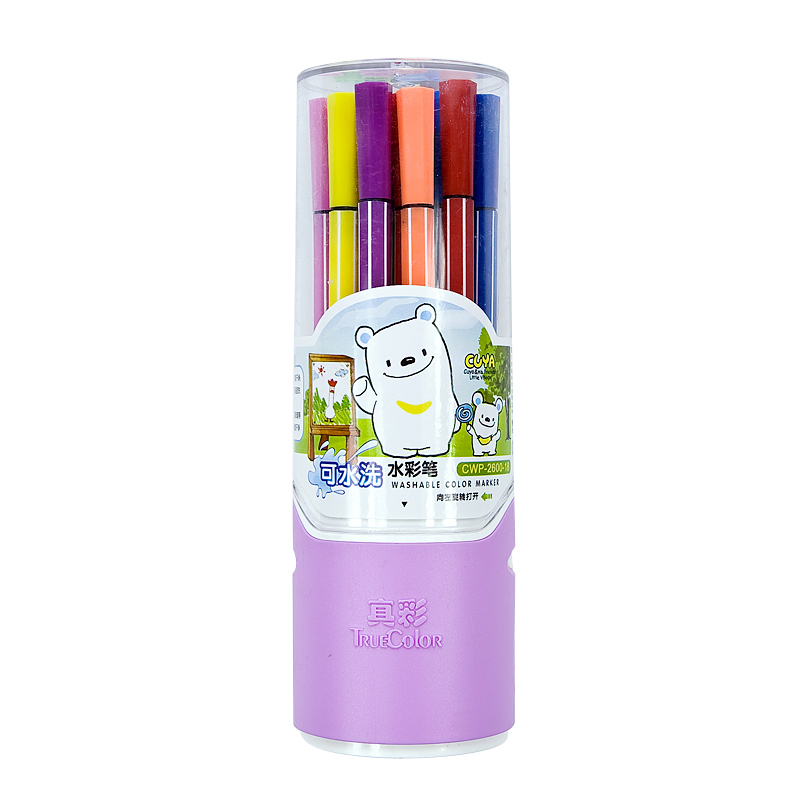 TRUECOLOR/真彩 可洗水彩笔 CWP2600 18色 单位:筒