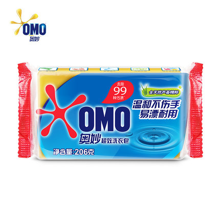 OMO/奥妙 洗衣皂 99超效洗衣皂206g 单位:块