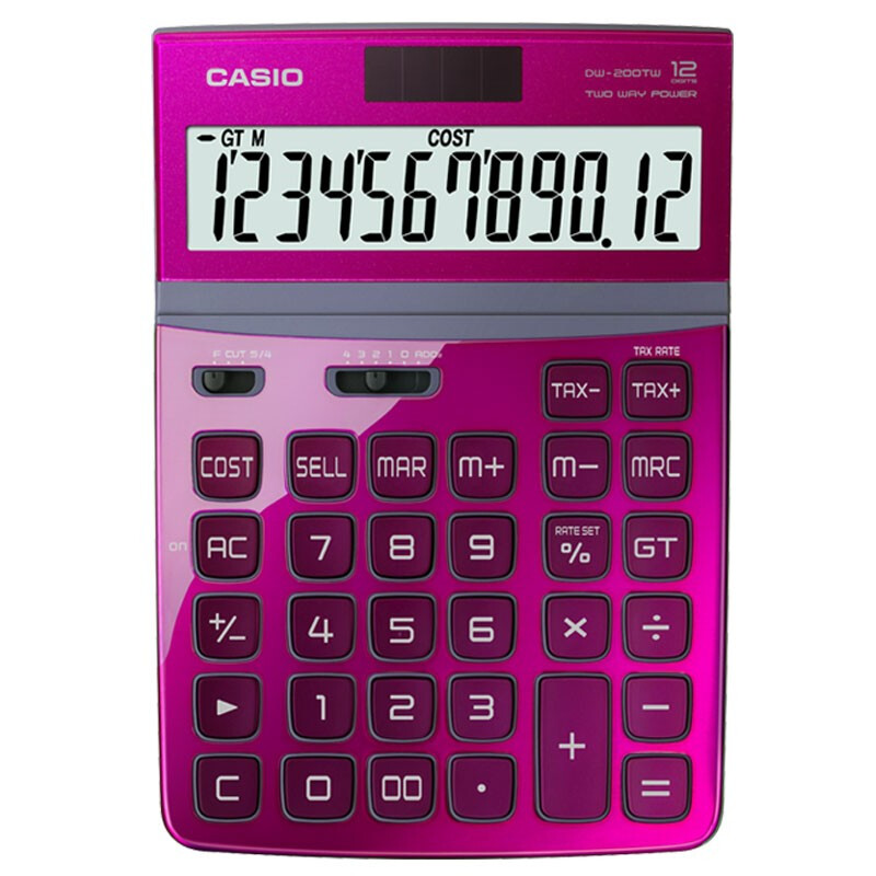 CASIO/卡西欧 计算器 DW-200TW-PK 粉色 单位:只
