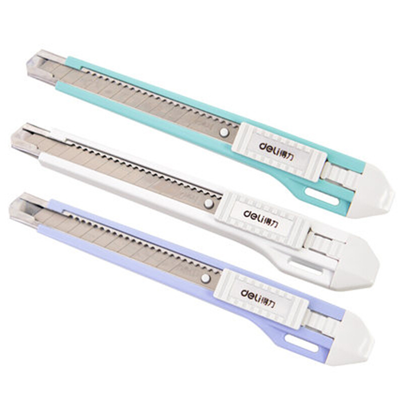 DELI/得力 美工刀 2031 浅绿 产品尺寸;145*27mm 刀片尺寸：80mm*9mm*0.4mm 单位:把