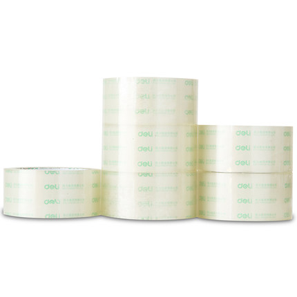 DELI/得力 封箱胶带 30201 40y×48mm 透明 6卷装 单位:筒