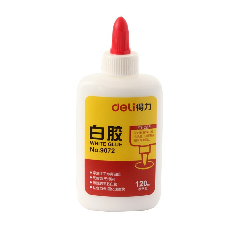 DELI/得力 手工白胶 9072 混色 120ml 单位:瓶