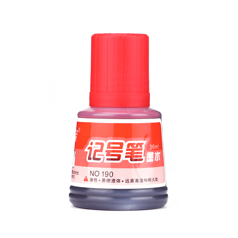 BAOKE/宝克 记号笔墨水 NO.190 红色 36ml 单位:瓶