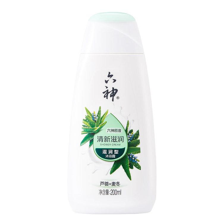 LIUSHEN/六神 清新滋润沐浴露 清新滋润 芦荟+麦冬 200ml 单位:瓶