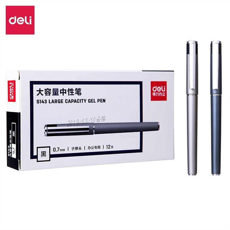 DELI/得力 办公大容量中性笔 S143 黑色 单位:支