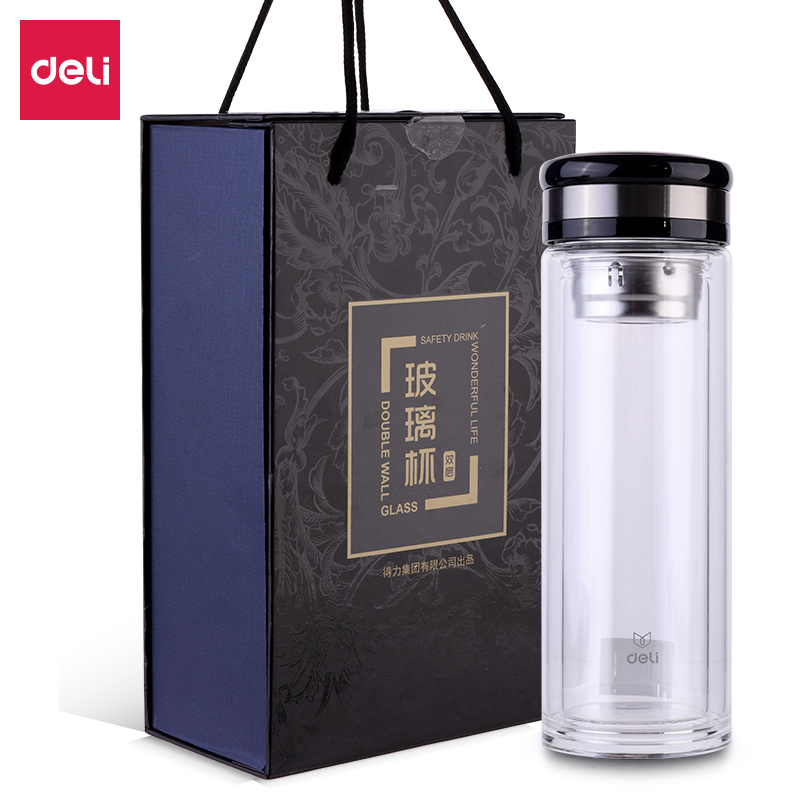 DELI/得力 玻璃杯 6100 黑色 单位:只