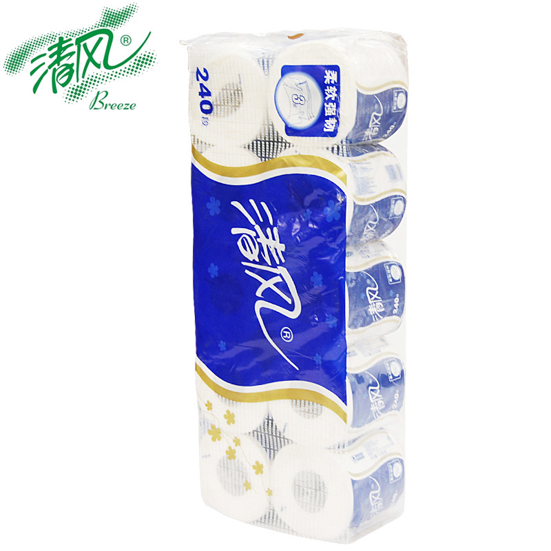 BREEZE/清风 三层卷筒卫生纸 B22AT3BN 三层 240段 单位:箱