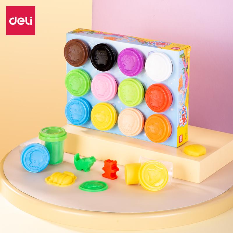 DELI/得力 彩泥 67804 混色 单位:盒