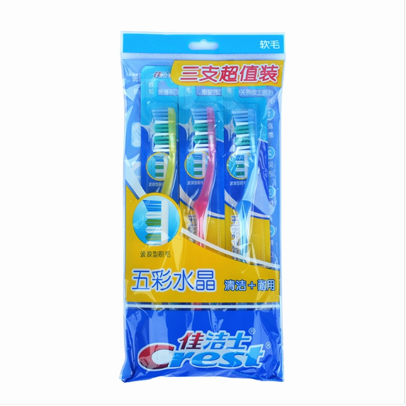CREST/佳洁士 牙刷 五彩水晶/三支特惠装(软毛) 单位:包