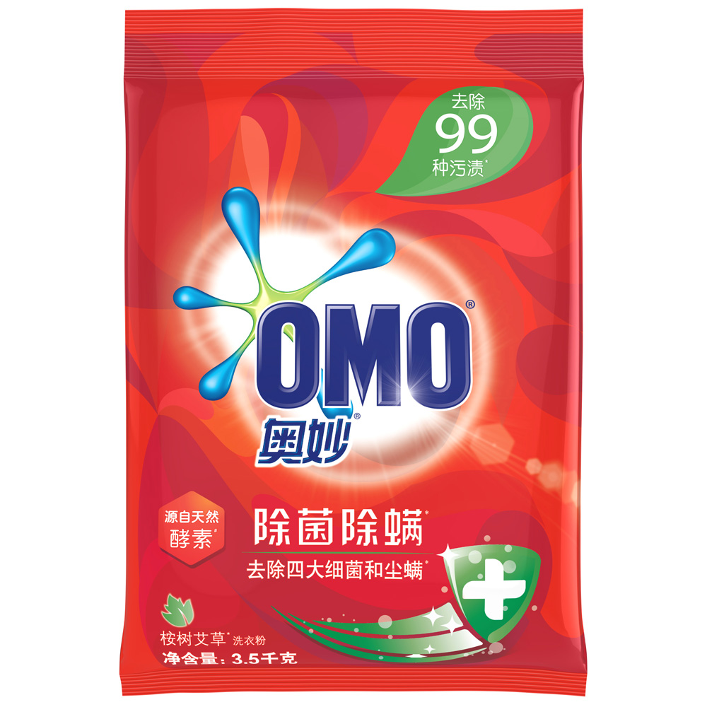 OMO/奥妙 洗衣粉 除菌除螨洗衣粉3.5KG 单位:袋