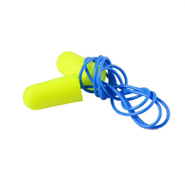 3M Earsoft一次性子弹型泡棉耳塞 311-1250 NRR值(dB)：33dB SNR值(db)：34dB 颜色：黄色  是否带线：带线 材质：PU泡棉 单位:副