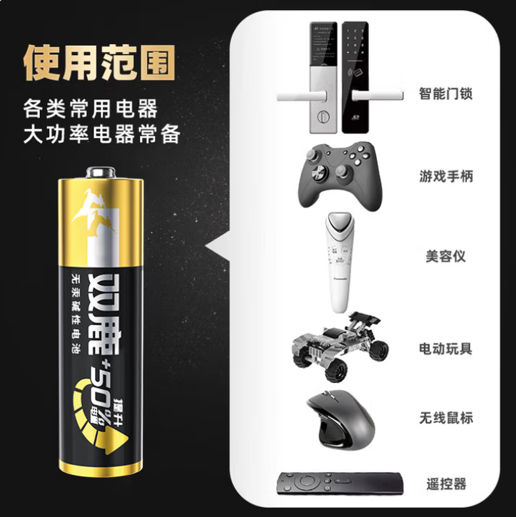 PAIRDEER/双鹿 碱性电池 LR6 5号 24粒/盒 单位:粒