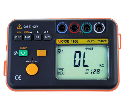 VICTOR/胜利仪器 接地电阻测试仪 VC4106 接地电阻2000Ω.  不含第三方检测 单位:台